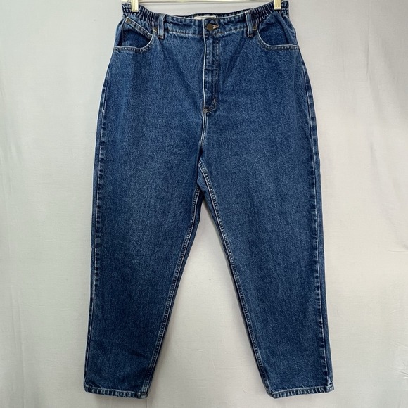 L.L. Bean Denim - Vintage LL Bean Traveler Jeans Womens Petite 16 Blue Denim Comfort Waist Tapered